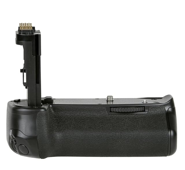 ayex-Batteriegriff an einer Canon EOS 6D Mark II mit seinen Hochformat-Bedienelementen