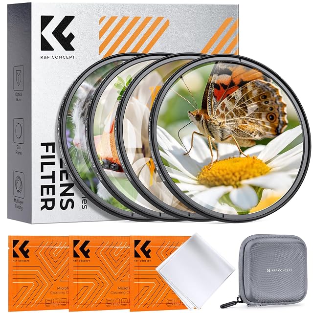 K&F-Concept-Nahlinsen-Set in seinem EVA-Etui mit vier Fächern