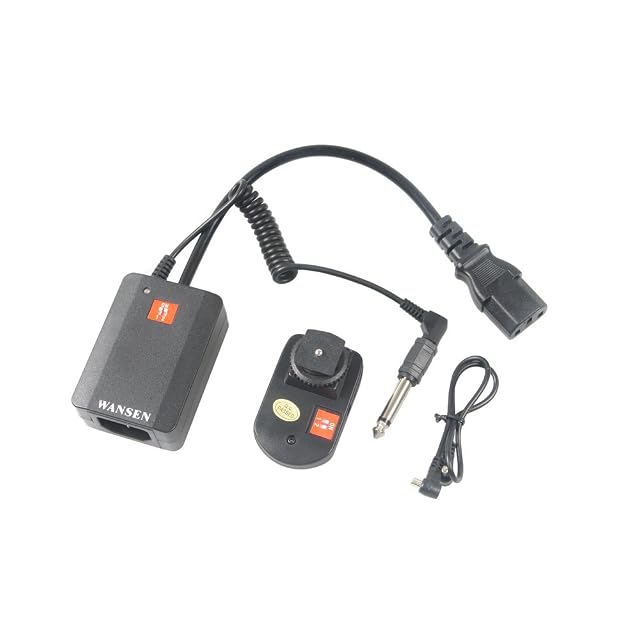 Andoer-WanSen-AC-04-Funkauslöser-Set mit Sender, Empfänger und Synchronkabel