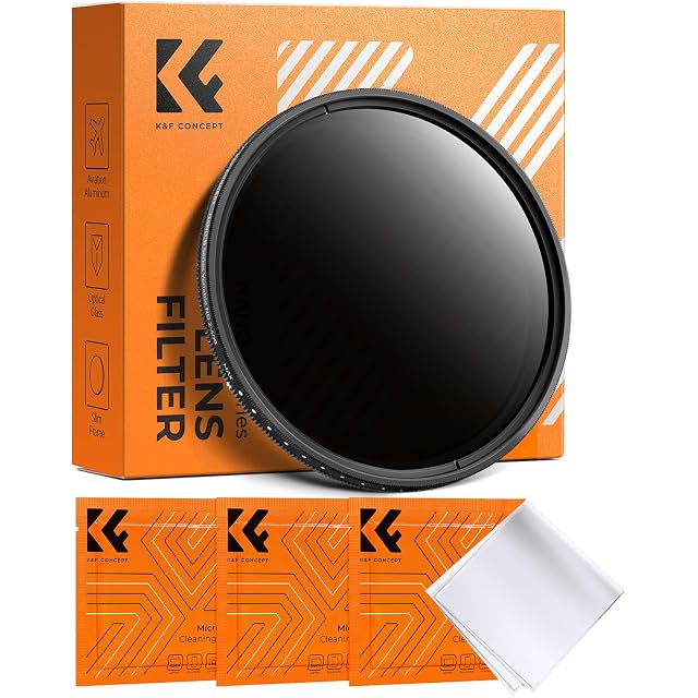 Variabler K&F-Concept-ND-Filter mit seinem gerändelten Ring mit Trapezmuster