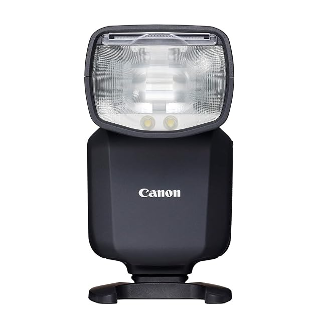 Schwarzer Aufsteckblitz Canon Speedlite EL-5 mit breitem Reflektorkopf und Verriegelungsfuß