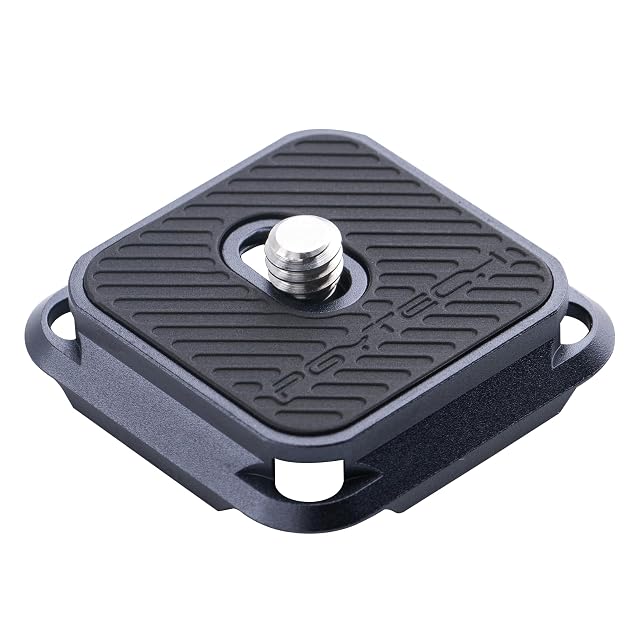 Quadratische PGYTECH-Snaplock-Arca-Swiss-Platte aus schwarzem Aluminium