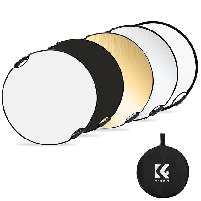 K&F-Concept-Fünf-in-eins-Reflektor mit den zwei am Rand angenähten Griffen