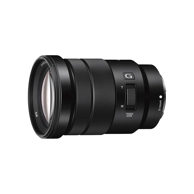Schwarzes Motorzoom Sony SELP18105G mit Zoomwippe am Tubus